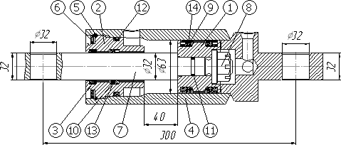 Гидроцилиндр I-63-32-40