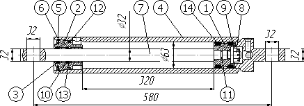 Гидроцилиндр I-63-32-320